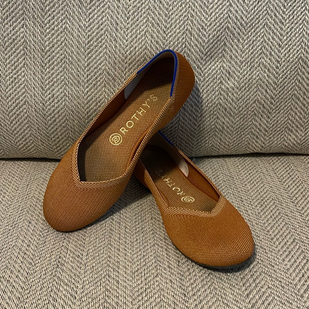 Rothy’s Camel Flat, Size 7.5